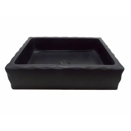 Eden Bath Antique Rectangular Lava Stone Vessel Sink Honed EB_S037LS-H
